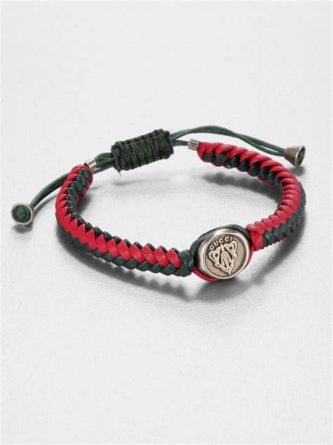 gucci men's bracelet leather.